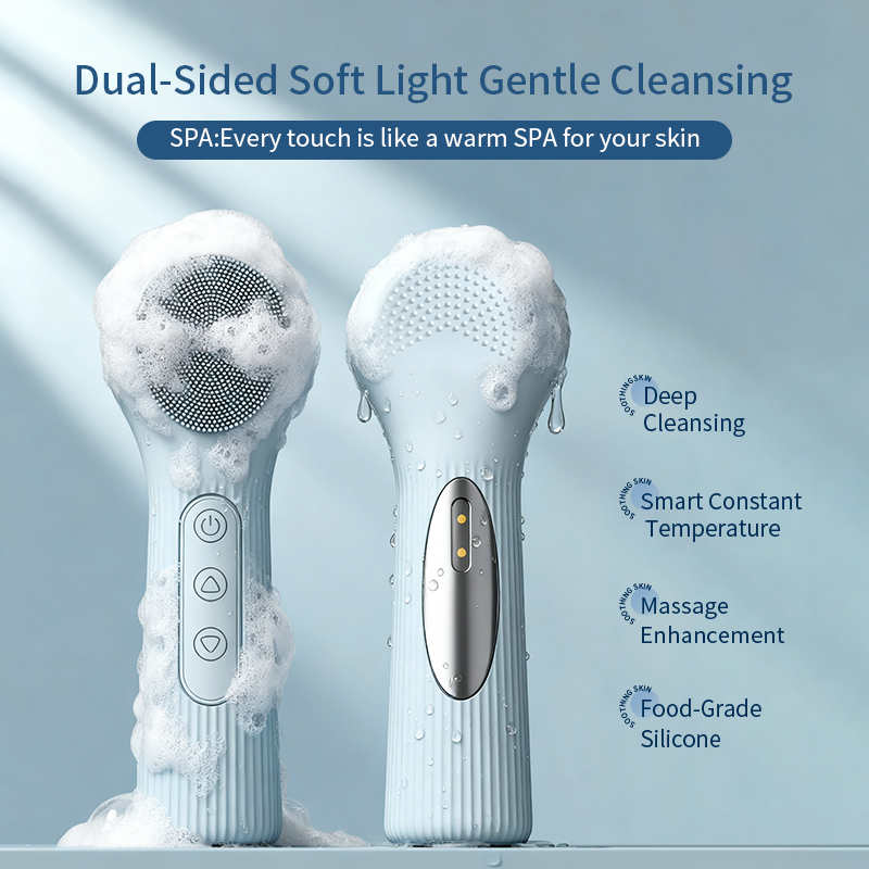 Silicone Face Scrubber Electric - Silicone Cleansing Brush Rechargeable Waterproof Sonic