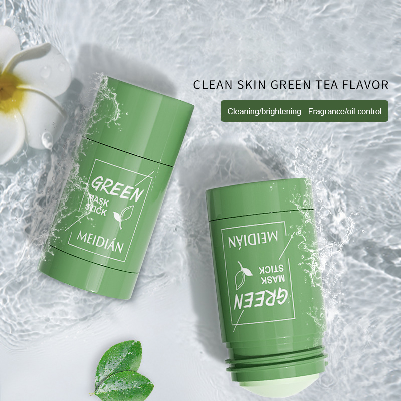 Green Tea Cleansing Clay Mask - Green Tea Mask Stick Remove Blackheads