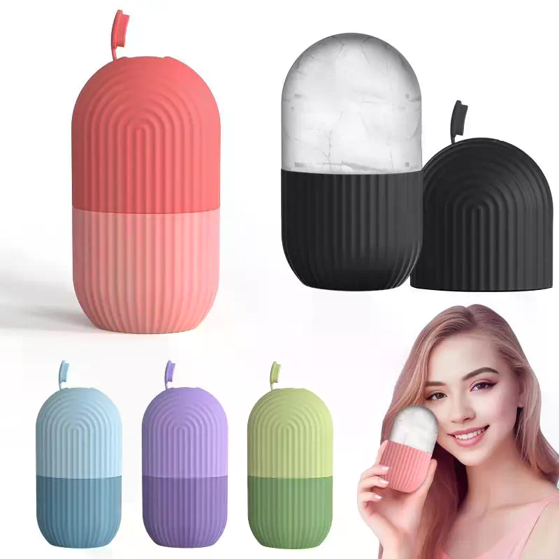 Face Ice Roller Puffiness - Ice Face Roller Beauty Massage Silicone