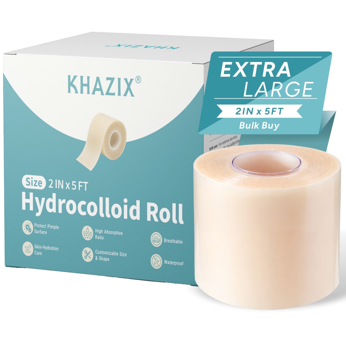 Skincare - KHAZIX Hydrocolloid Bandage Roll 2in x