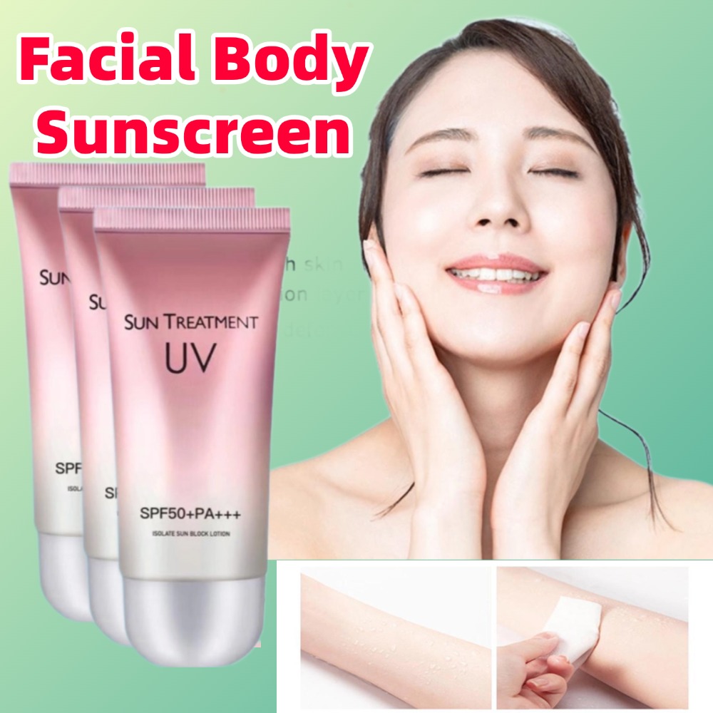 Spf 50 Waterproof Sunscreen - 60ml Waterproof Facial Body Sunscreen Lasting
