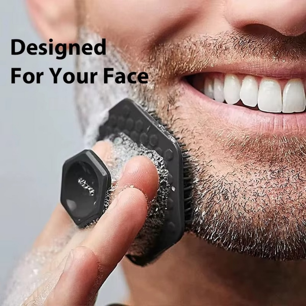 Silicone Face Scrubber Electric - Mini Manual Facial Cleansing Brush Men