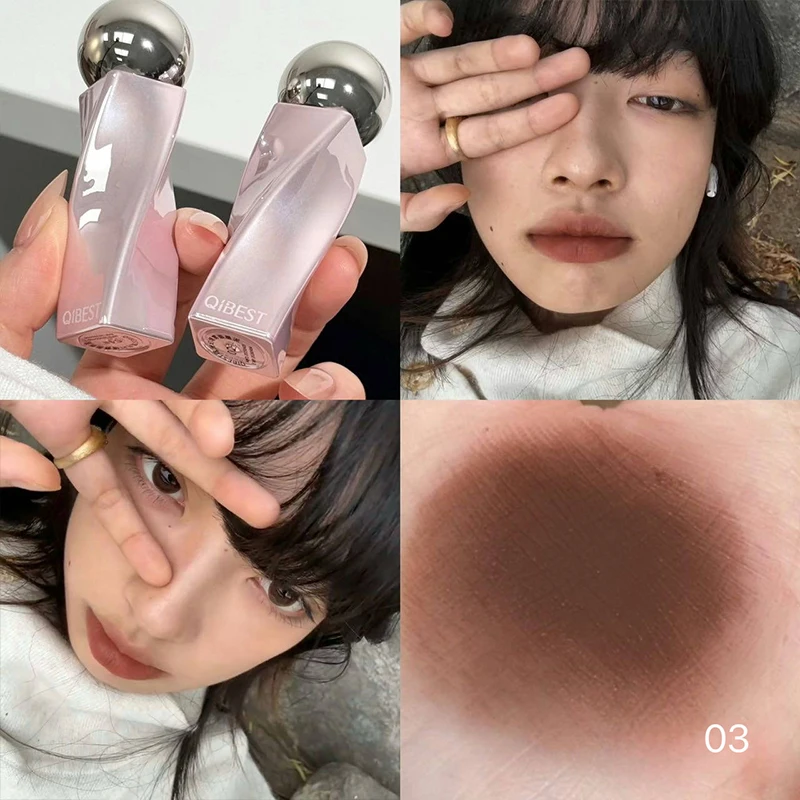 Matte Velvet Lip Tint Long Lasting - QIBEST Velvet Nude Lip Mud Natural