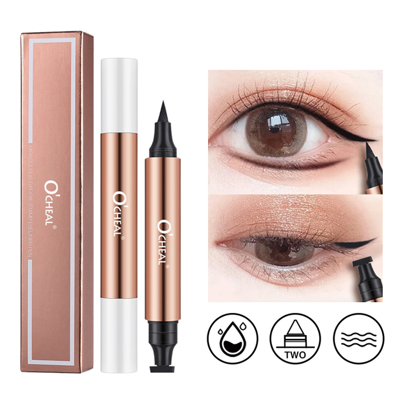 Waterproof Liquid Eyeliner Pen - O'CHEAL Eyeliner Stamp Black Liquid Eyeliner