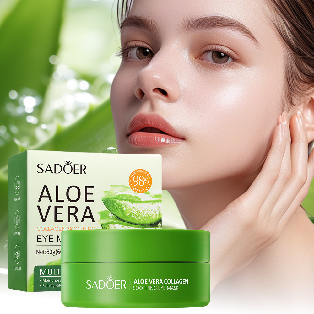 Collagen Under Eye Patches - SADOER Aloe Vera Collagen Soothing Eye