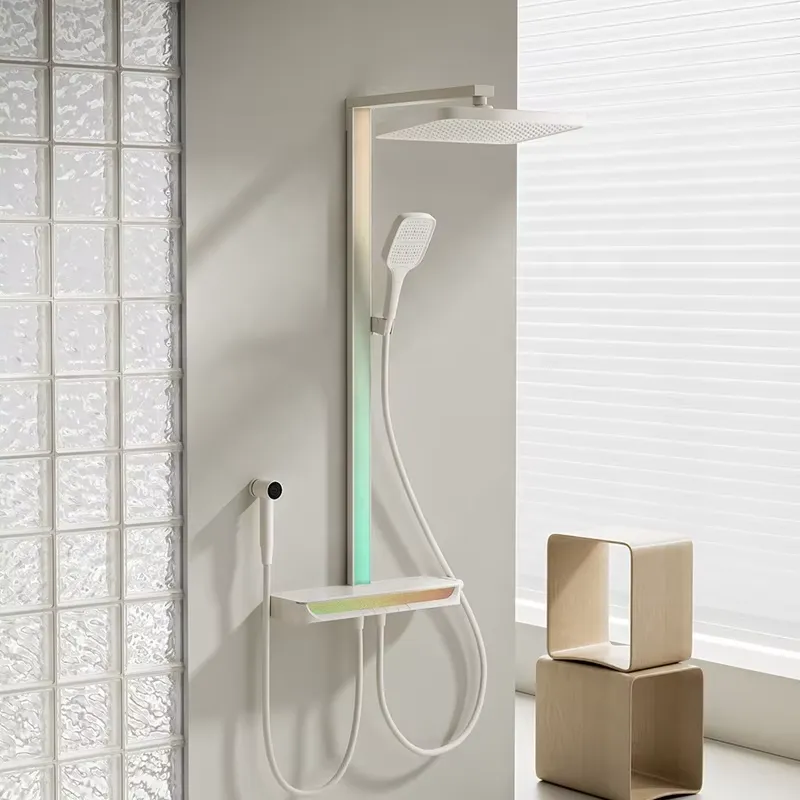 Massage - Brass Digital Waterfall Shower Set Wall
