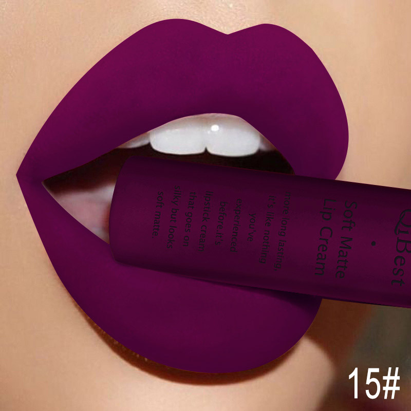 Matte Velvet Lip Tint Long Lasting - QIBEST Sexy Velvet Matte Lip Gloss