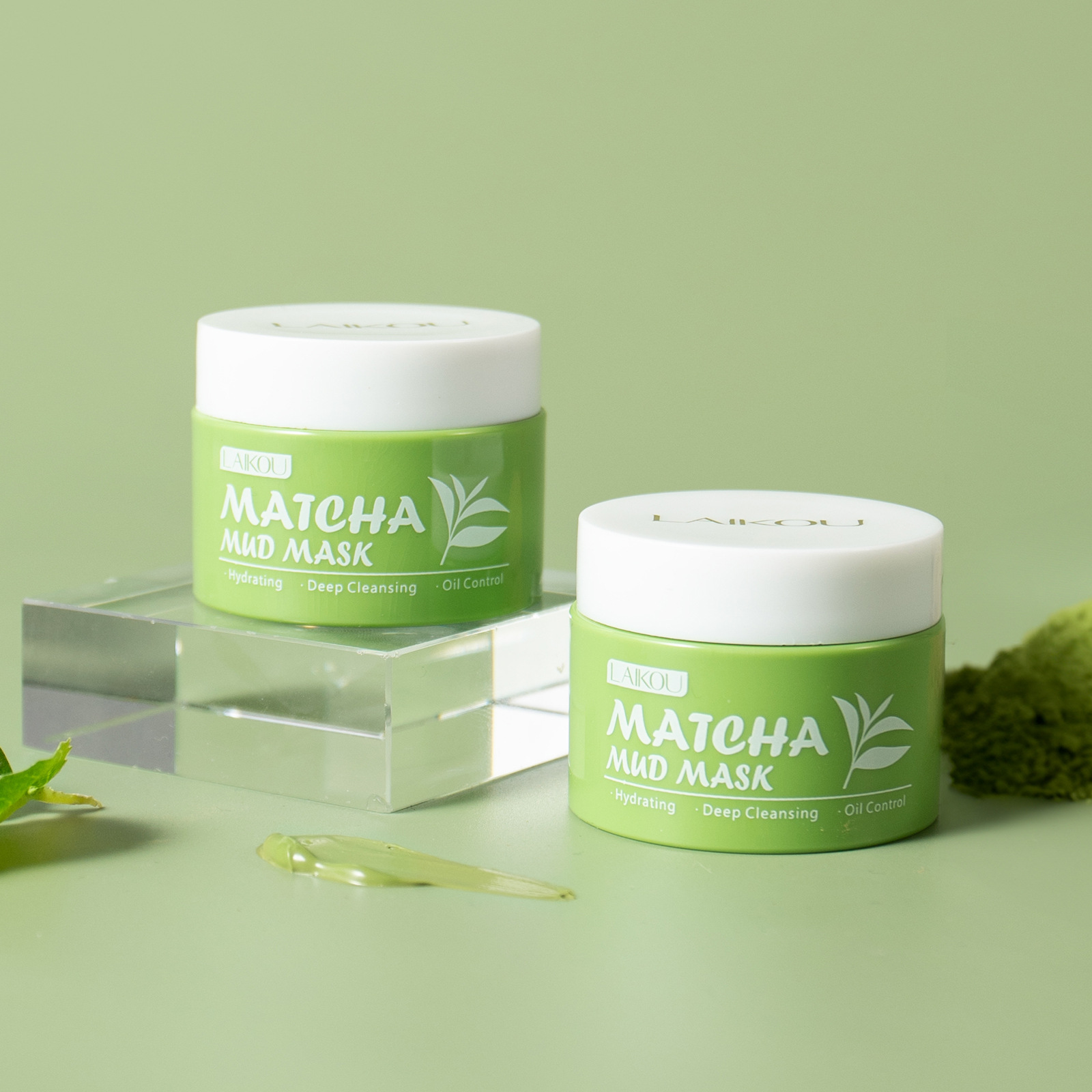 Green Tea Cleansing Clay Mask - LAIKOU Matcha Green Tea Clay Mask