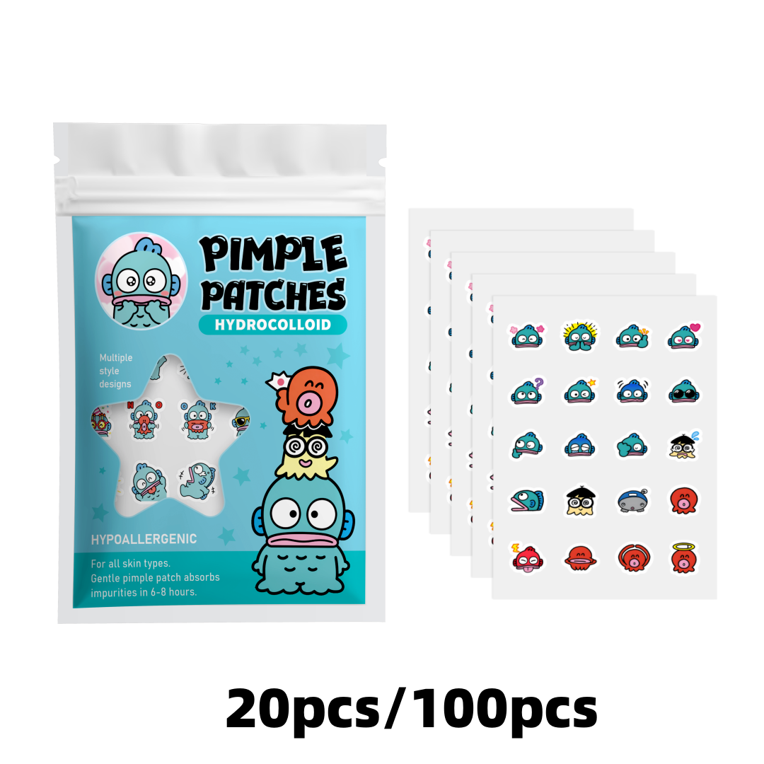 Hydrocolloid Pimple Patch - 100/20PCS Cute Clownfish Hydrocolloid Pimple Patches,