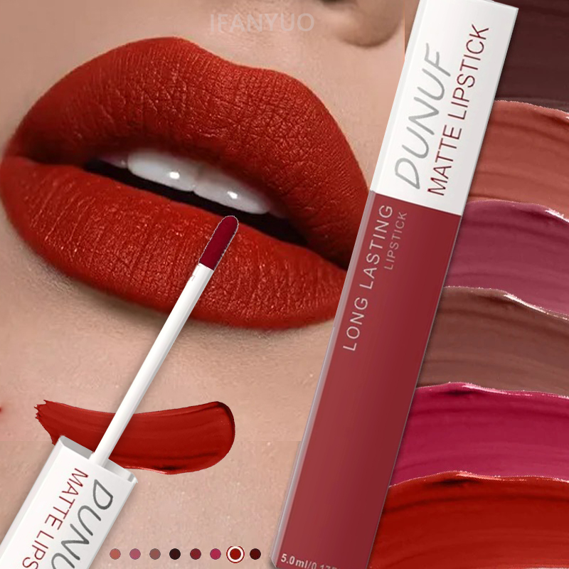 Matte Velvet Lip Tint Long Lasting - Matte Lipstick Non Stick Cup Red