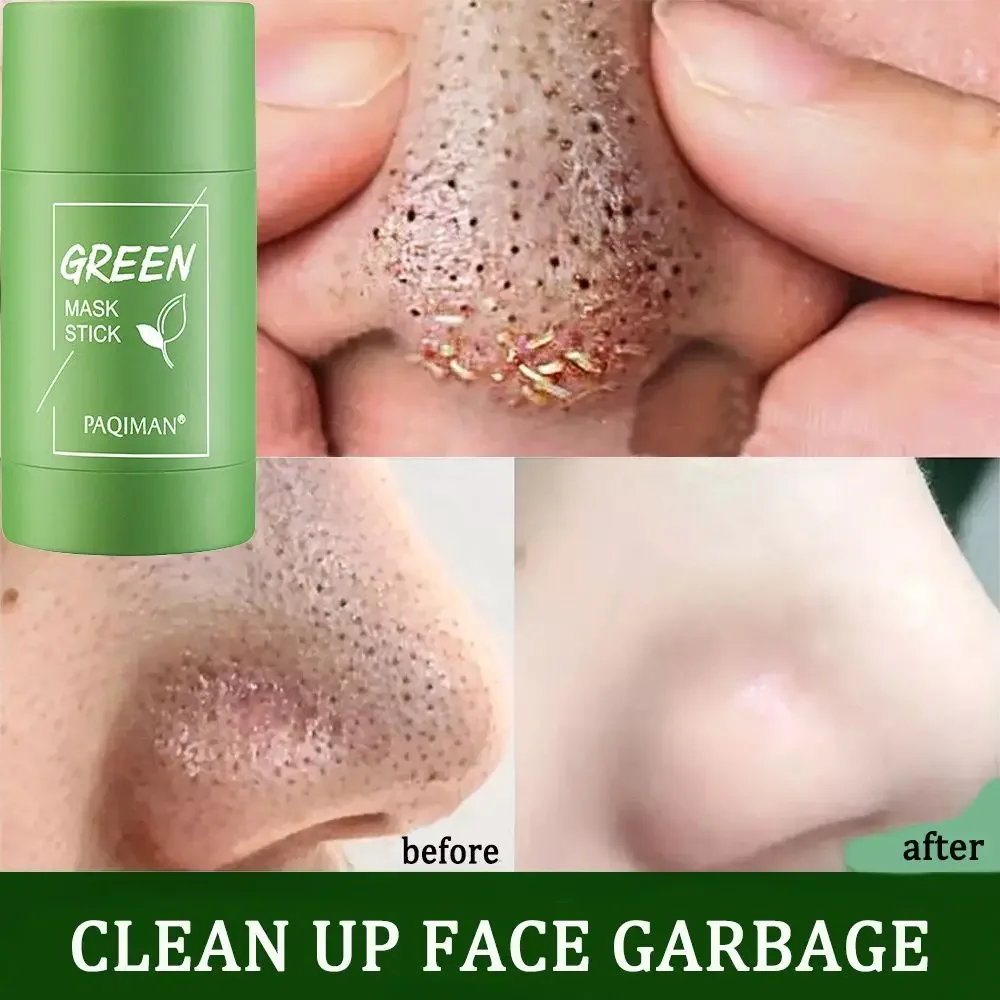 Green Tea Cleansing Clay Mask - Green Tea Mask Stick Remove Blackheads