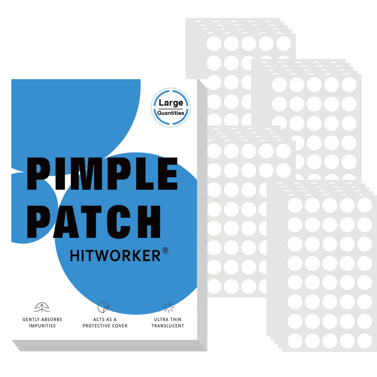 Skincare - 800Pcs Hydrocolloid Acne Pimple Patches, Invisible