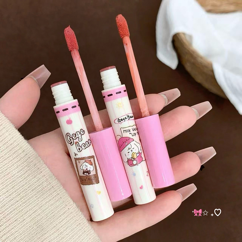 Gege Bear 6PC Velvet Lip Mud S - огляд і ціна Matte Velvet Lip Tint Long Lasting