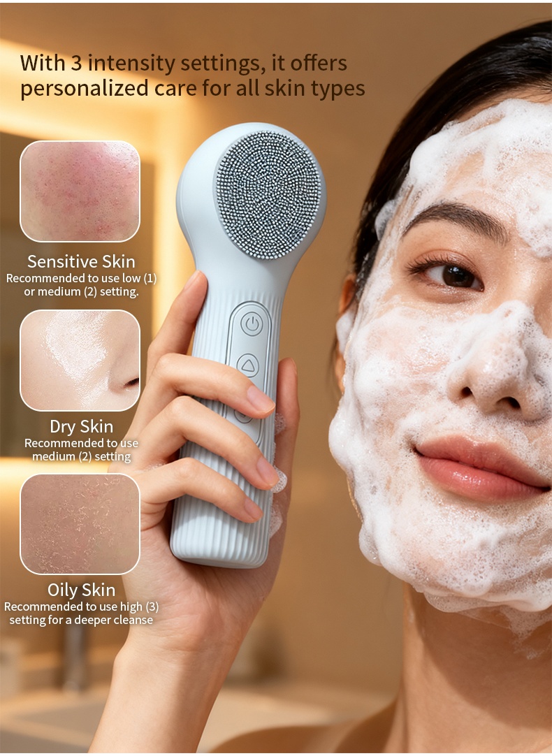 Silicone Cleansing Brush Recha - огляд і ціна Silicone Face Scrubber Electric