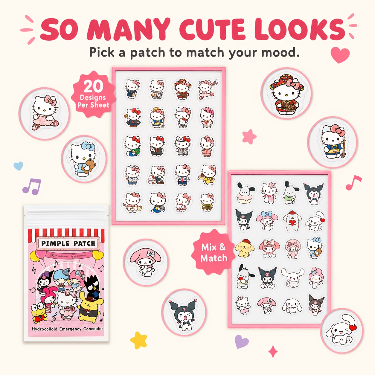 40/120PCS Hello Kitty acne pat - огляд і ціна Skincare