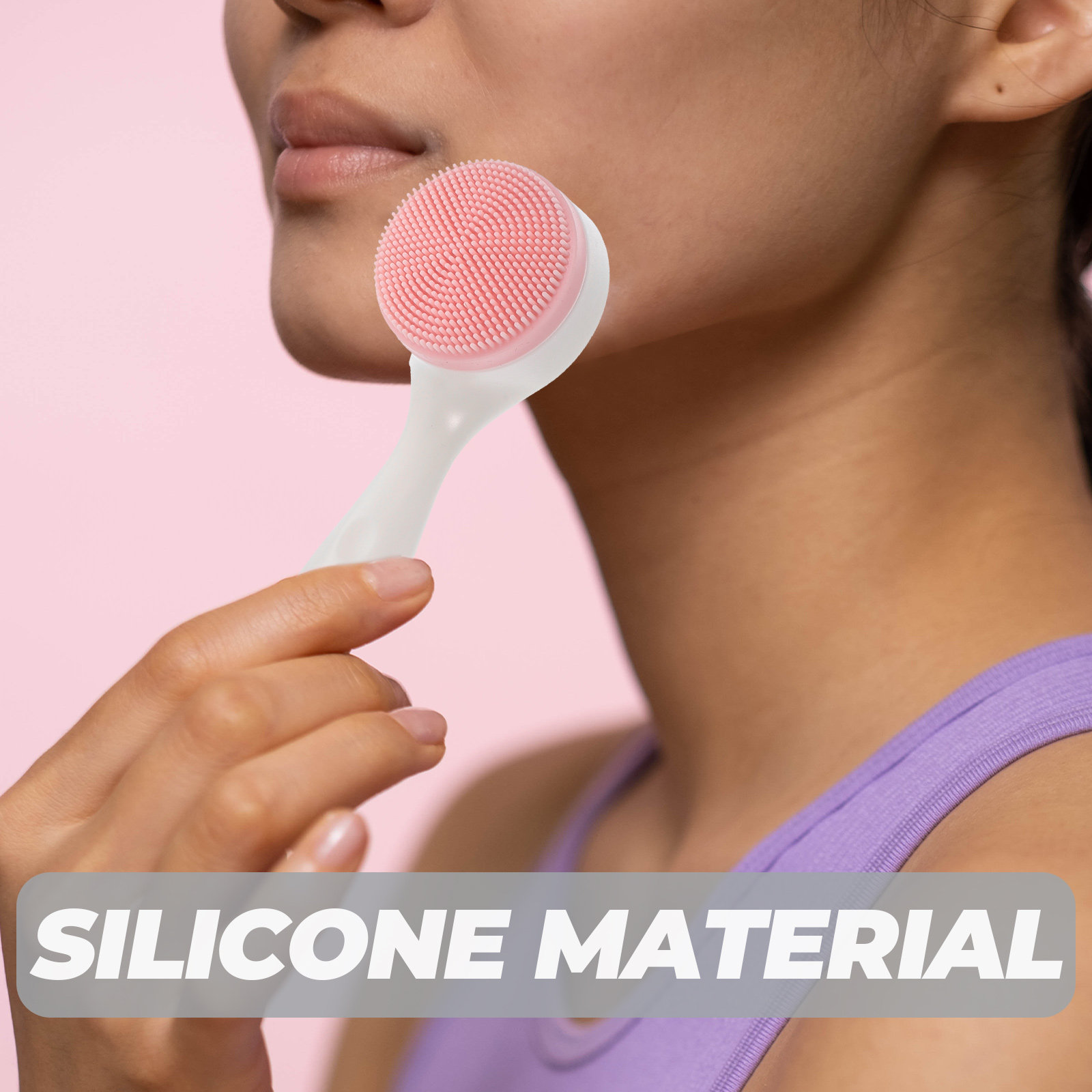 2Pcs Facial Brush Silicone Fac - огляд і ціна Silicone Face Scrubber Electric