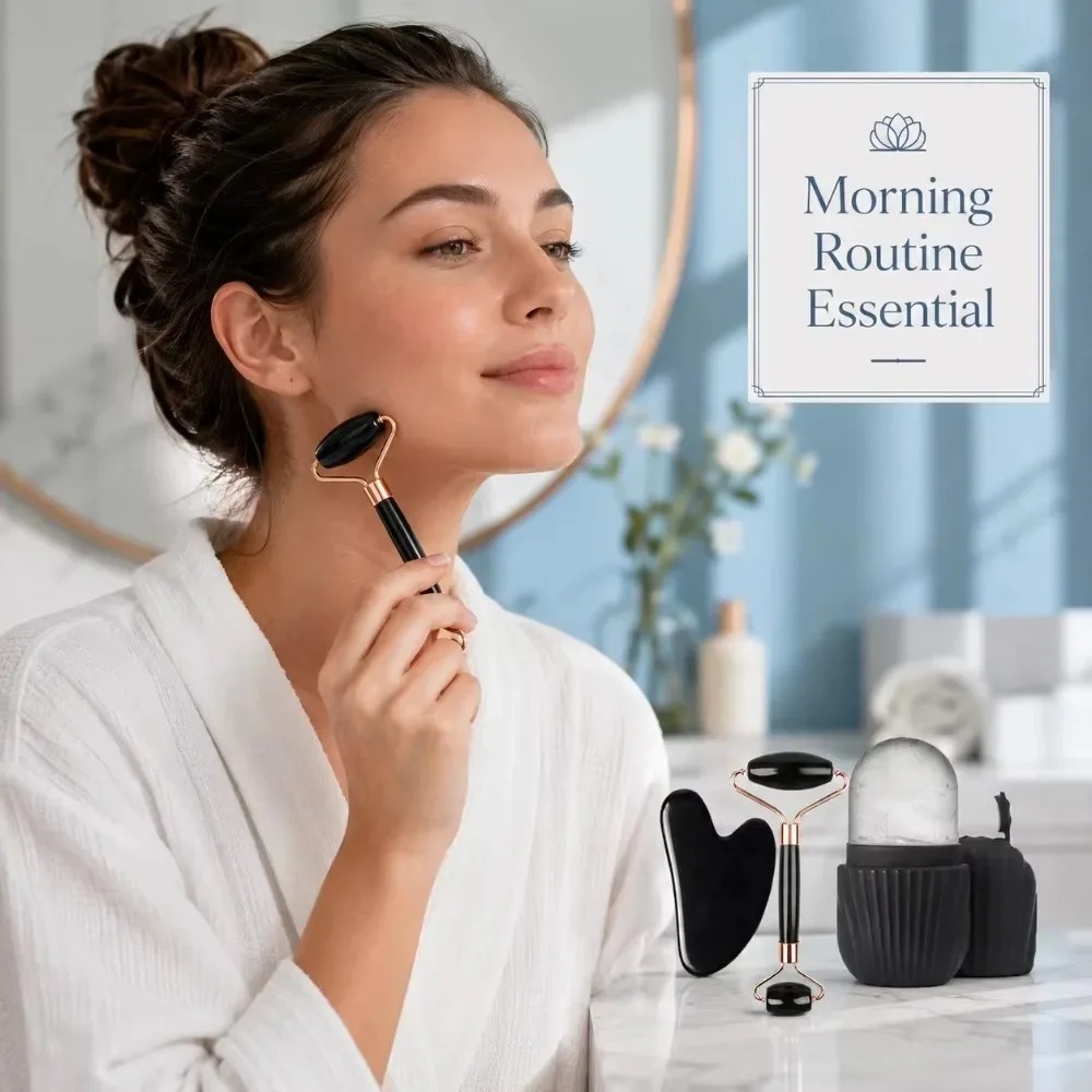 4/1Pcs Face Massage Set Double - огляд і ціна Face Ice Roller Puffiness