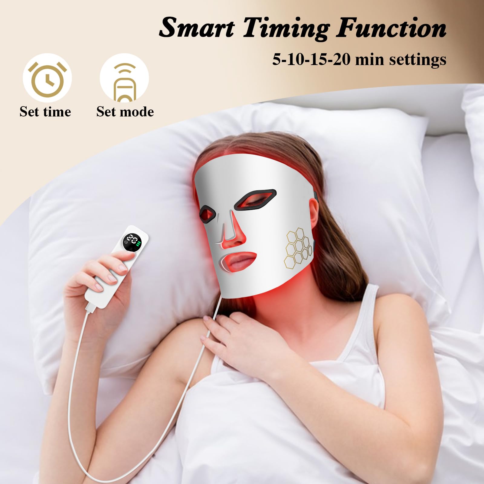Hello Face LED Face Mask Light - огляд і ціна Led Light Therapy Face Mask