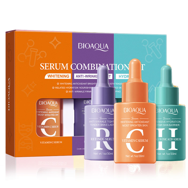 3pcs/set BIOAQUA Vitamin C Ret - огляд і ціна Hyaluronic Acid Facial Serum
