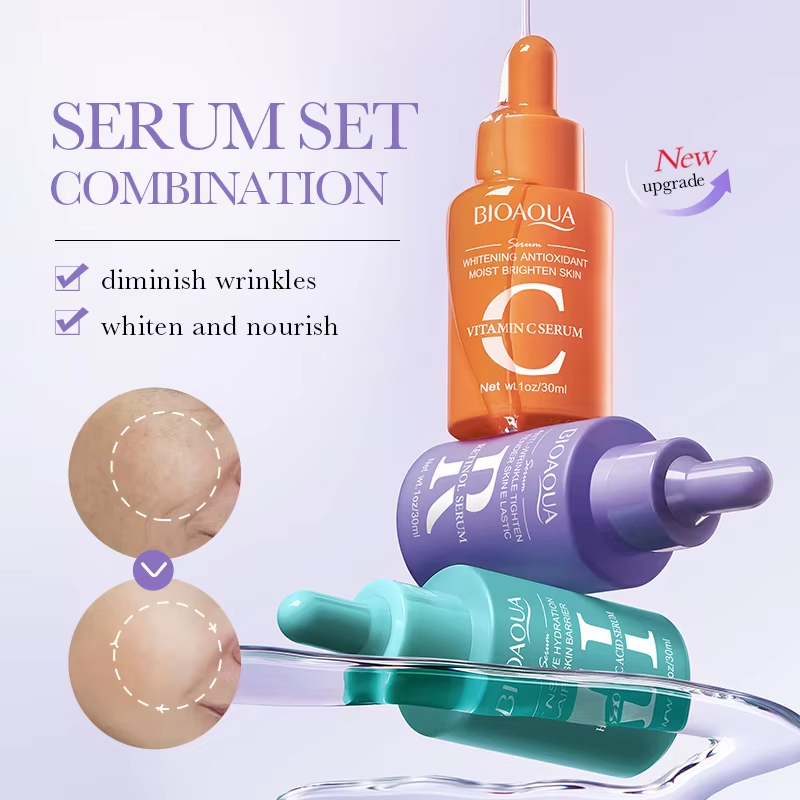 3pcs/set BIOAQUA Vitamin C Ret - огляд і ціна Hyaluronic Acid Facial Serum