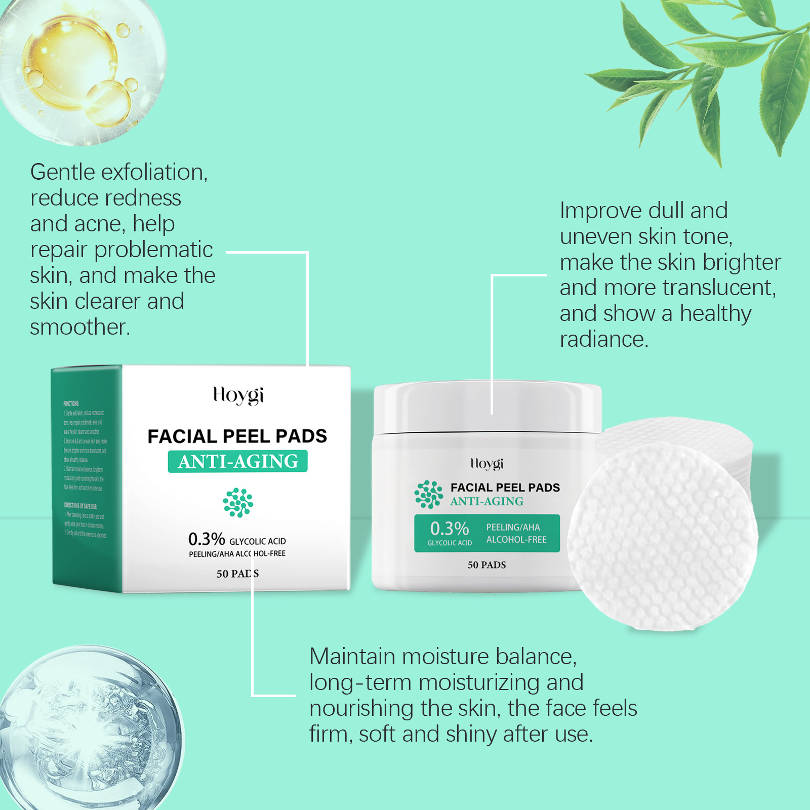 Glycolic Acid Cotton Pads Shri - огляд і ціна Salicylic Acid Blackhead Remover