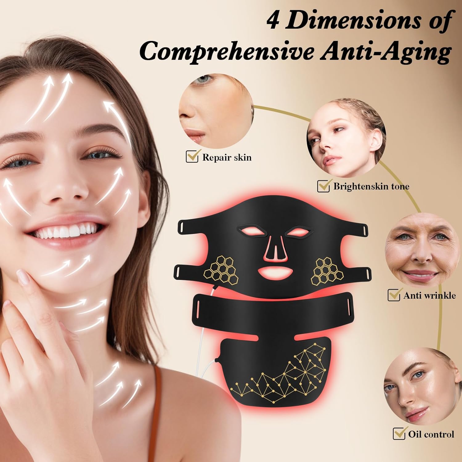 Red Light Therapy for Face and - огляд і ціна Led Light Therapy Face Mask