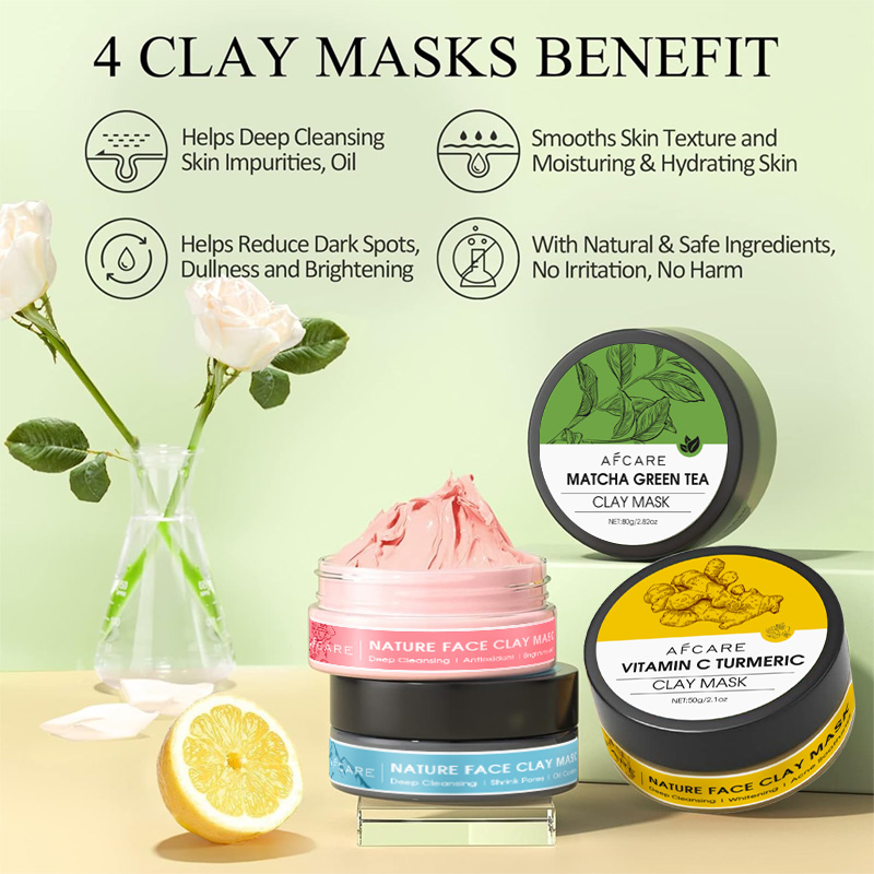 4 Pcs Clay Facial Mask Set Tur - огляд і ціна Green Tea Cleansing Clay Mask