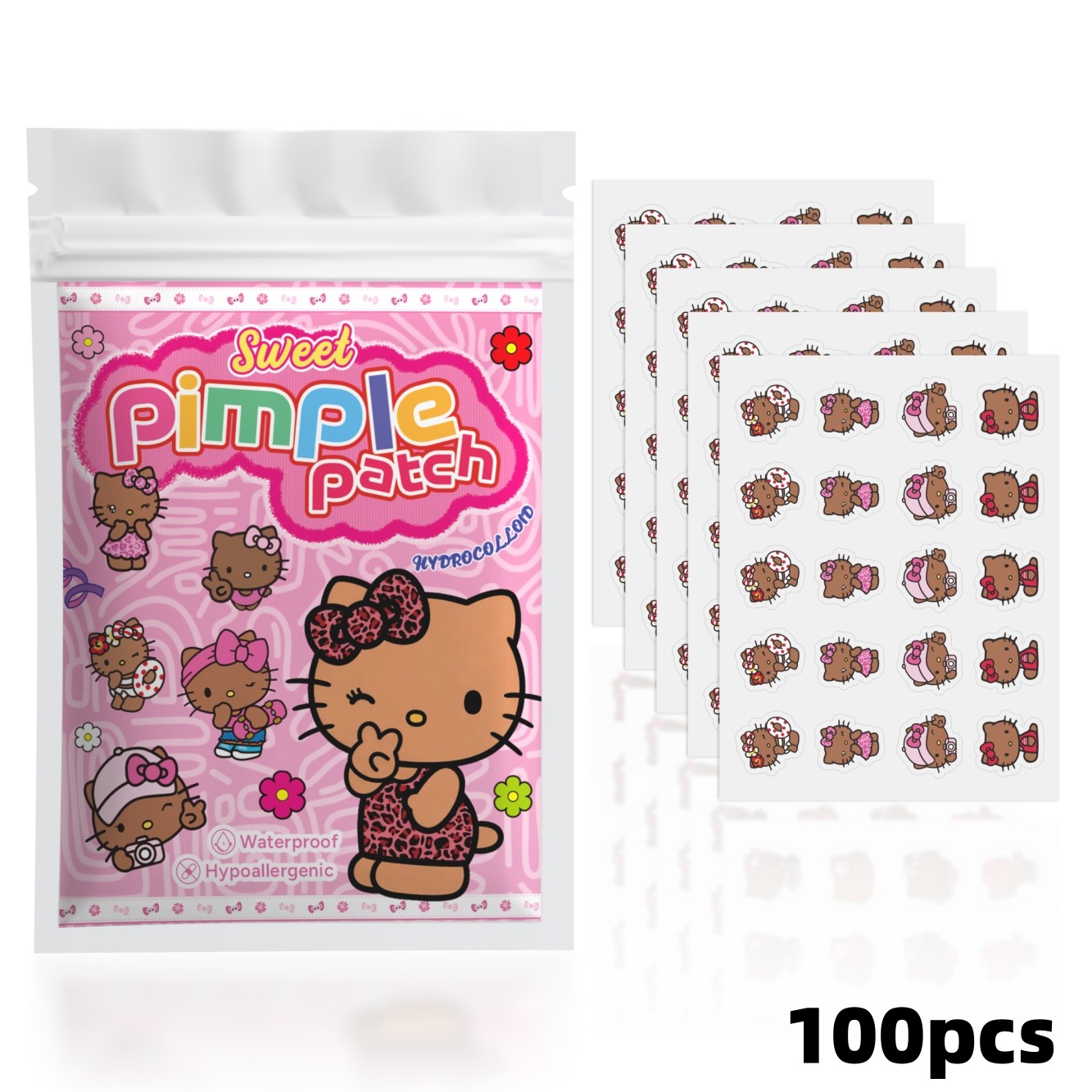 100PCS hello kitty Acne patche - огляд і ціна Hydrocolloid Pimple Patch