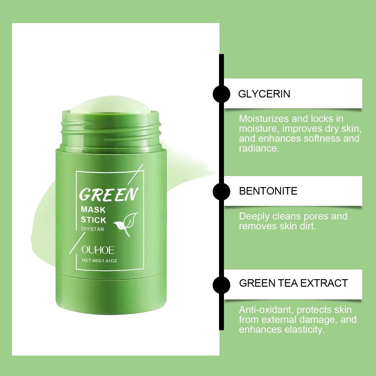 Alaska Volcano & Green Tea Dee - огляд і ціна Green Tea Cleansing Clay Mask