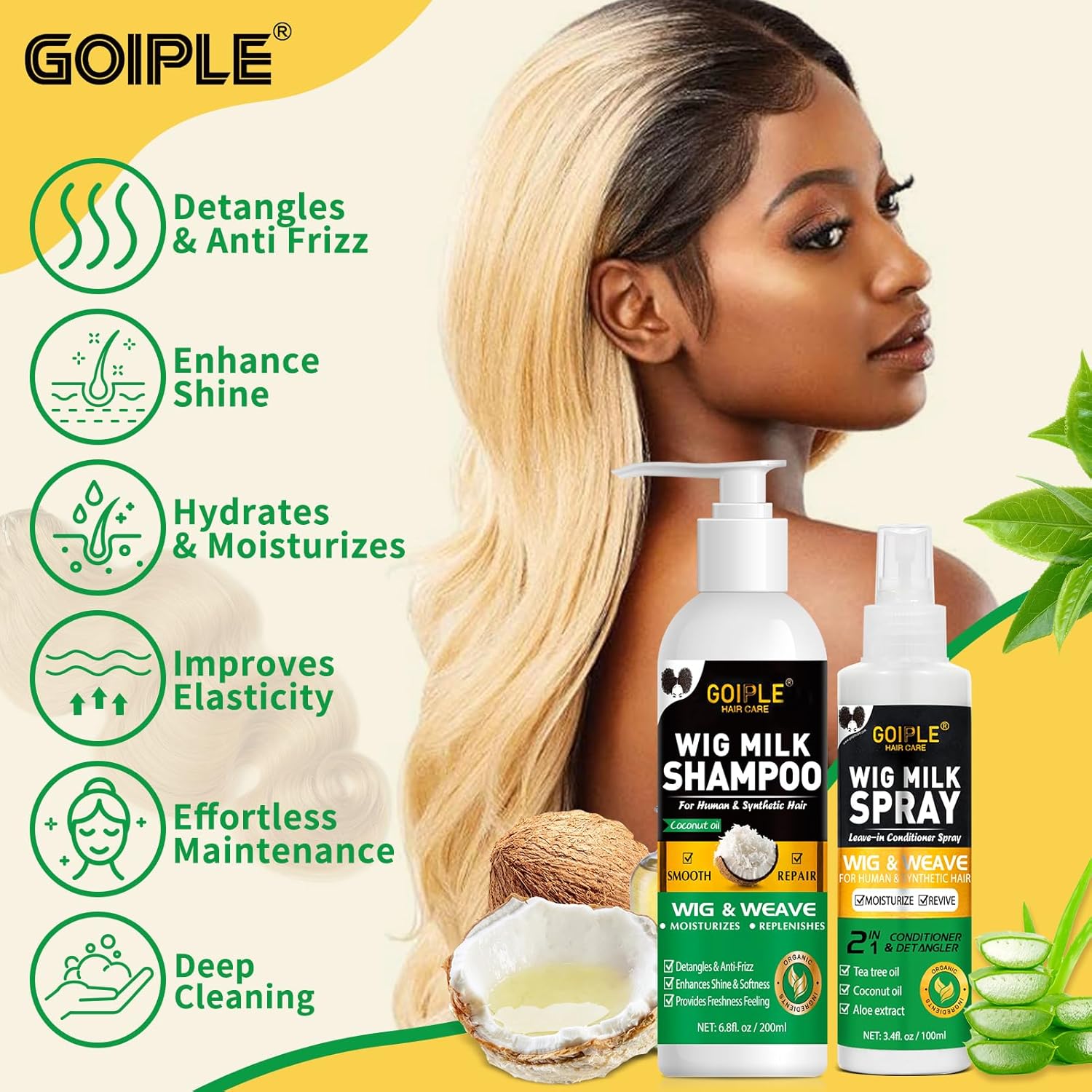 GOIPLE 3 in 1 Wig Care Kit wit - огляд і ціна Hair Care