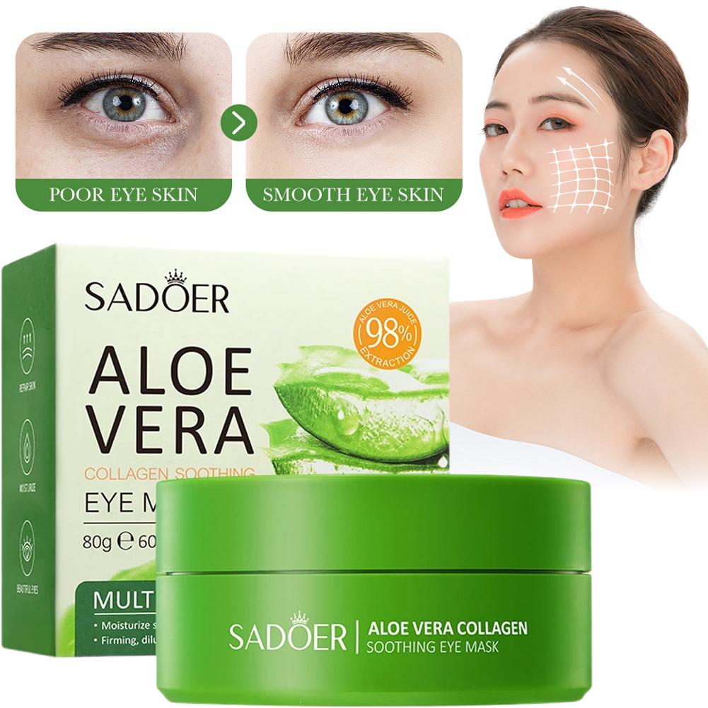 60pcs Aloe Vera Collagen Under - огляд і ціна Collagen Under Eye Patches