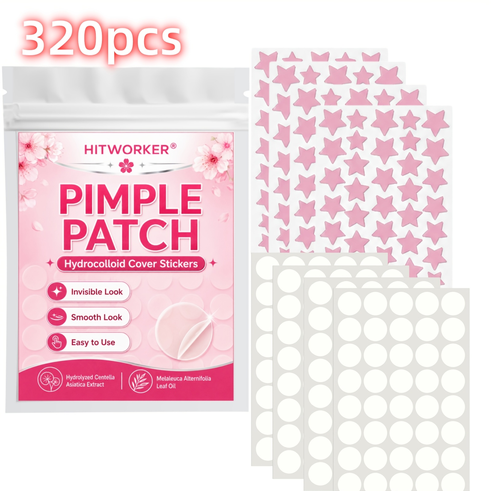 320PCS Invisible Hydrocolloid  - огляд і ціна Hydrocolloid Pimple Patch