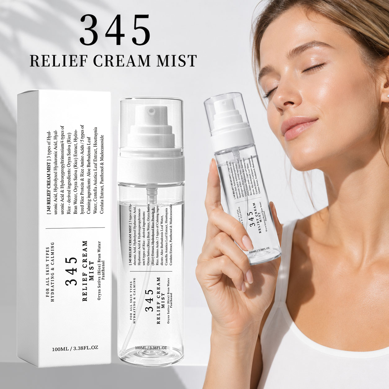 345 Relief Cream Mist Korean S - огляд і ціна Hyaluronic Acid Facial Serum