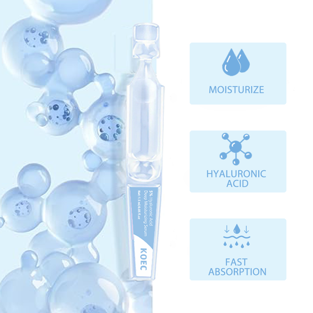 30PCs KOEC 5% Hyaluronic Acid  - огляд і ціна Hyaluronic Acid Facial Serum