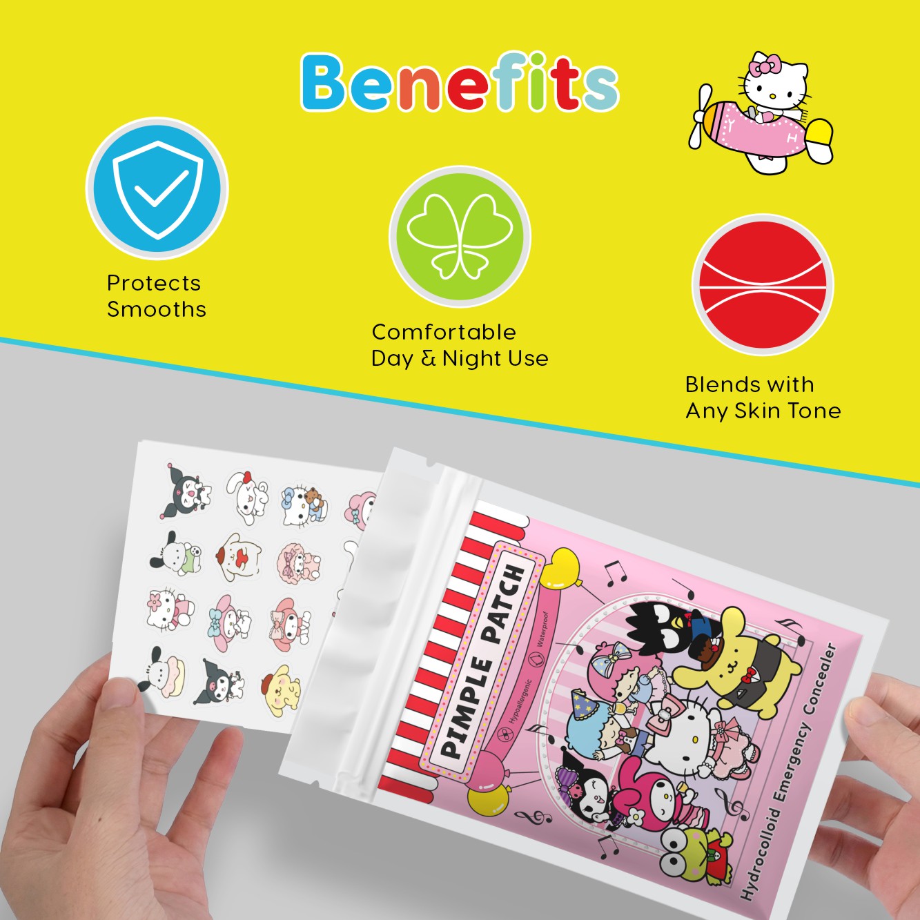 20/100pcs Hello Kitty Hydrocol - огляд і ціна Hydrocolloid Pimple Patch