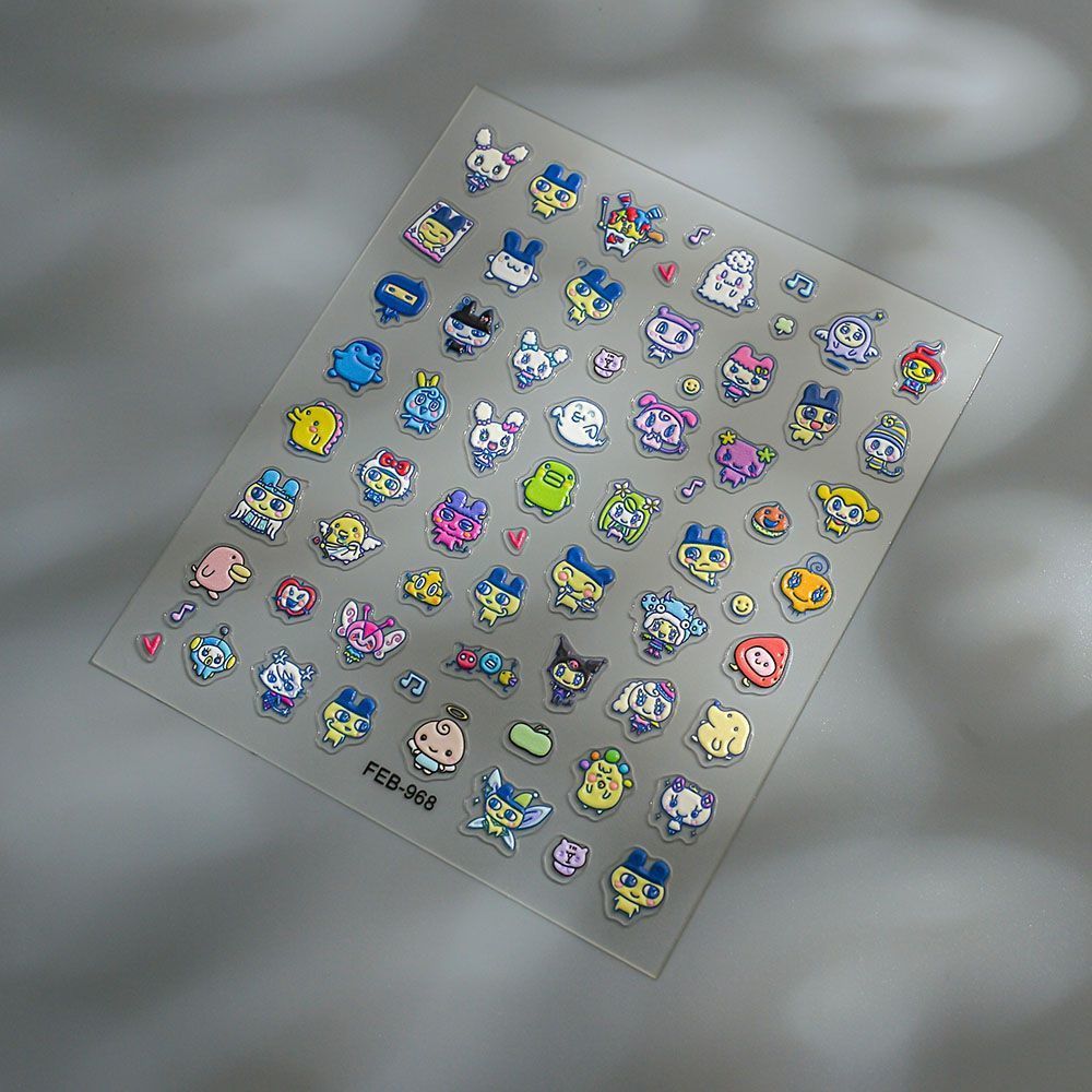 Tamagotchi Cartoon 3D Embossed - огляд і ціна Nail Art