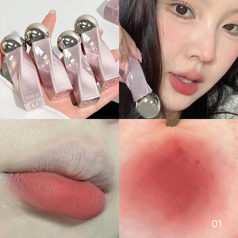 QIBEST Velvet Nude Lip Mud Nat - огляд і ціна Matte Velvet Lip Tint Long Lasting