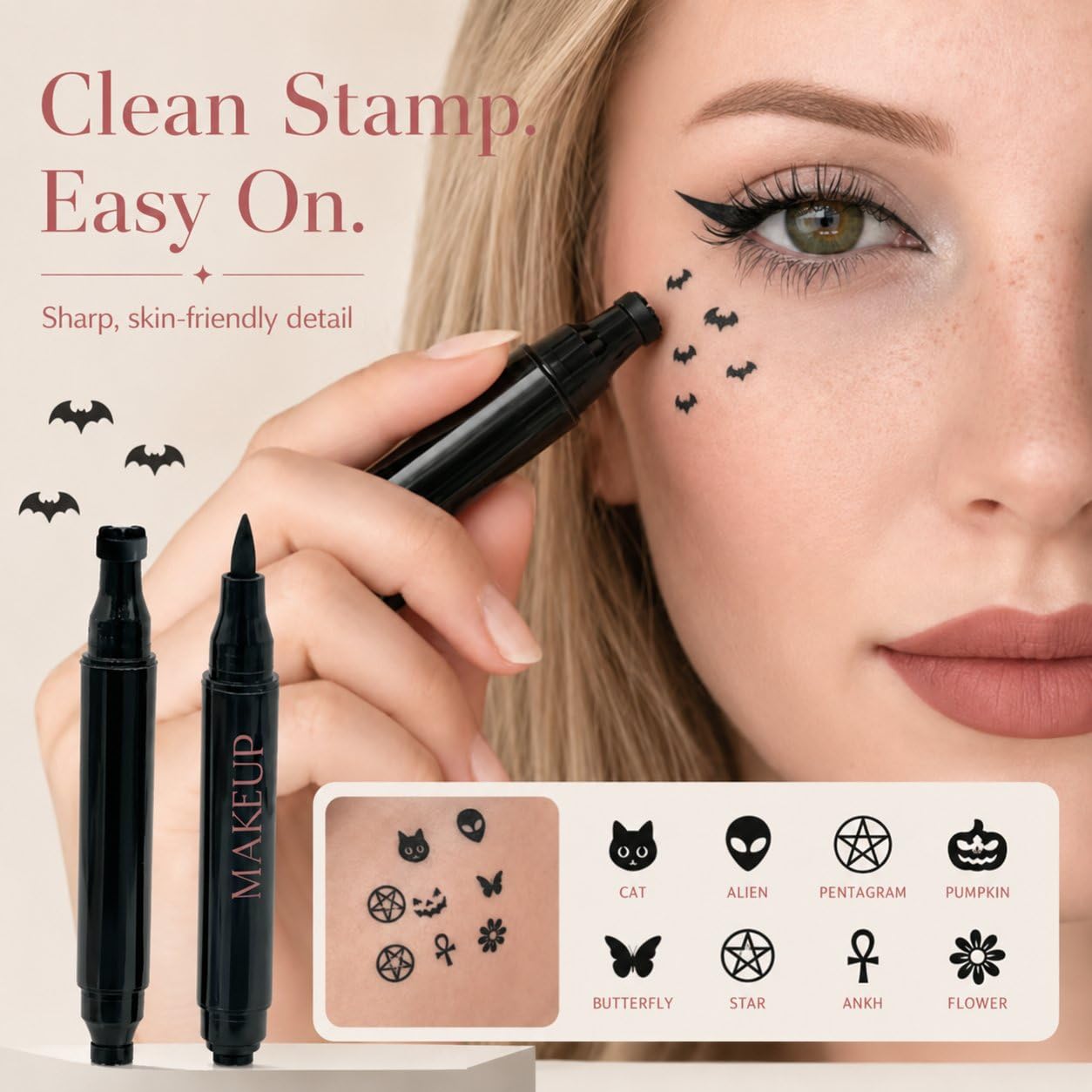 Halloween Dual-Ended Stamp Eye - огляд і ціна Waterproof Liquid Eyeliner Pen