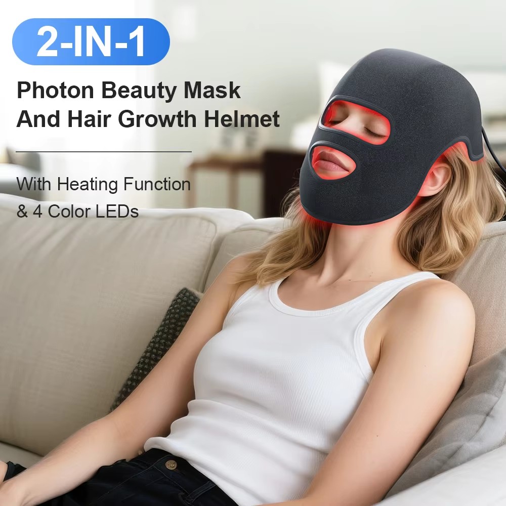4Colors LED Hat&Face Mask Red  - огляд і ціна Led Light Therapy Face Mask