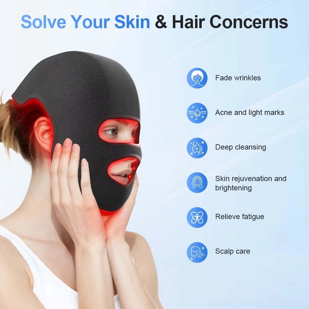 4Colors LED Hat&Face Mask Red  - огляд і ціна Led Light Therapy Face Mask