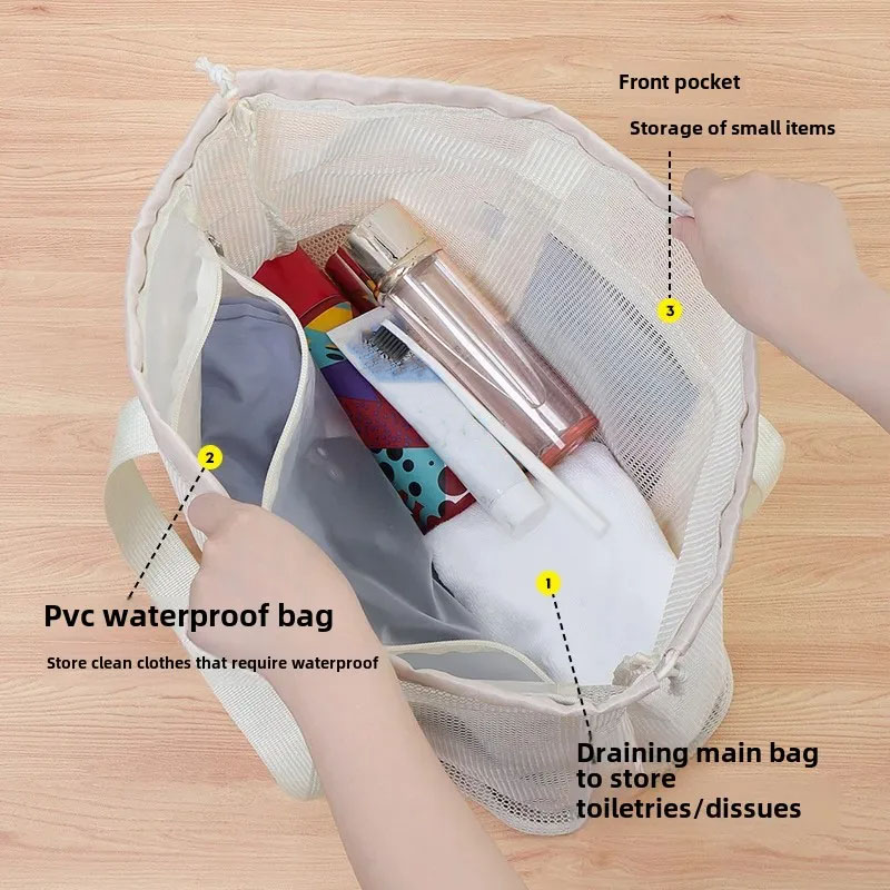Large Capacity Beach Bag Drain - огляд і ціна Makeup