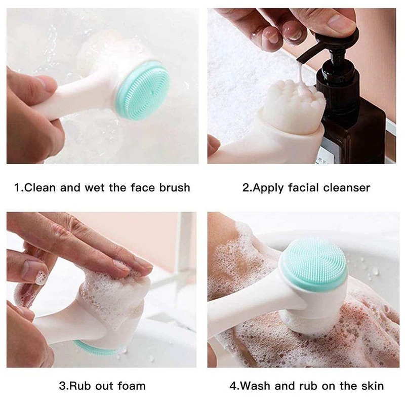 3D Double-sided Manual Facial  - огляд і ціна Silicone Face Scrubber Electric