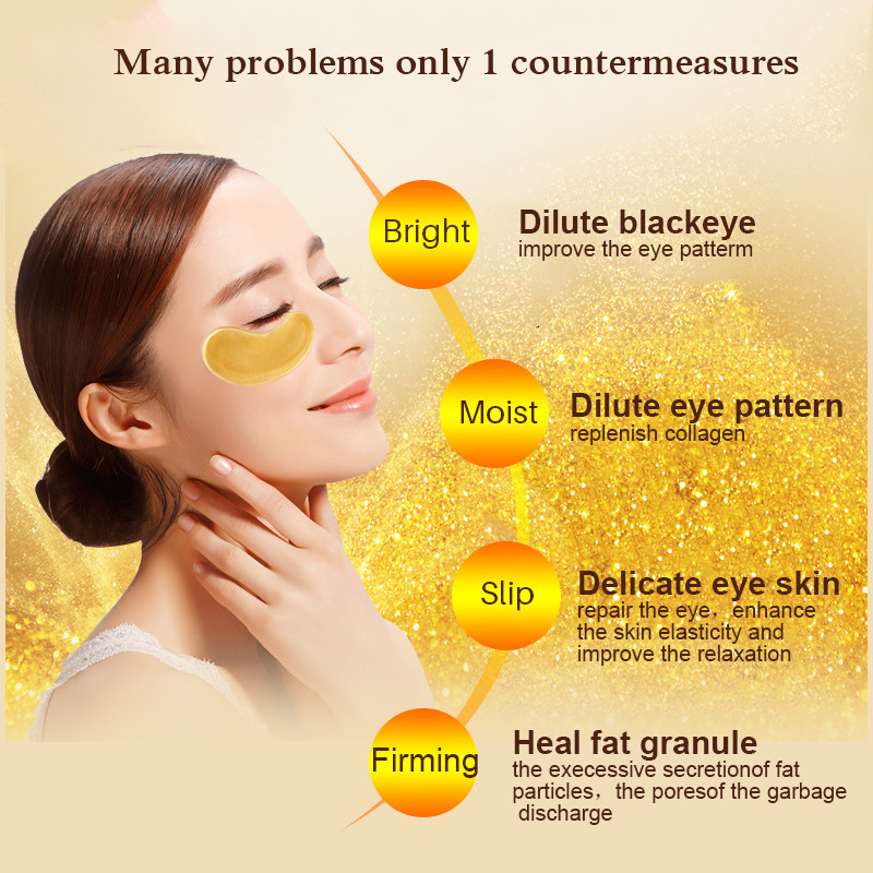 5/10/20/30 Pairs Crystal Gold  - огляд і ціна Collagen Under Eye Patches