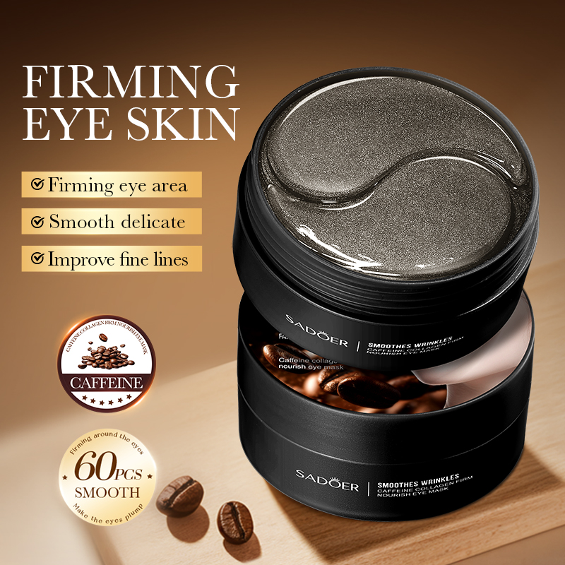 60pcs SADOER Caffeine Crystal  - огляд і ціна Collagen Under Eye Patches