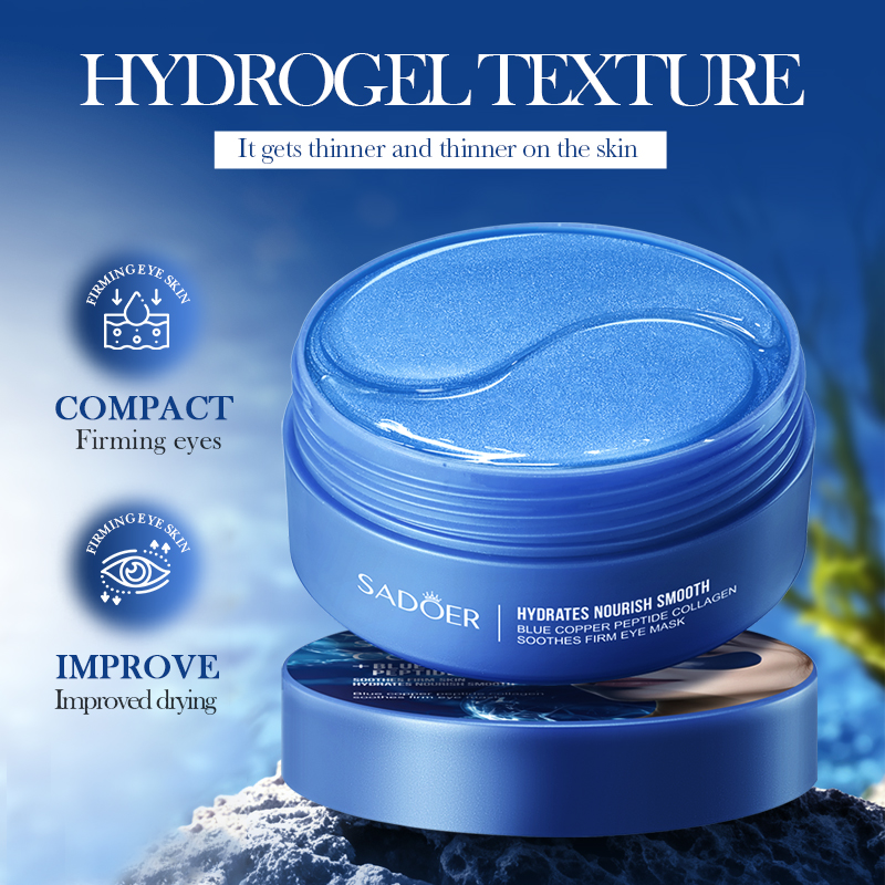 60pcs SADOER Caffeine Crystal  - огляд і ціна Collagen Under Eye Patches