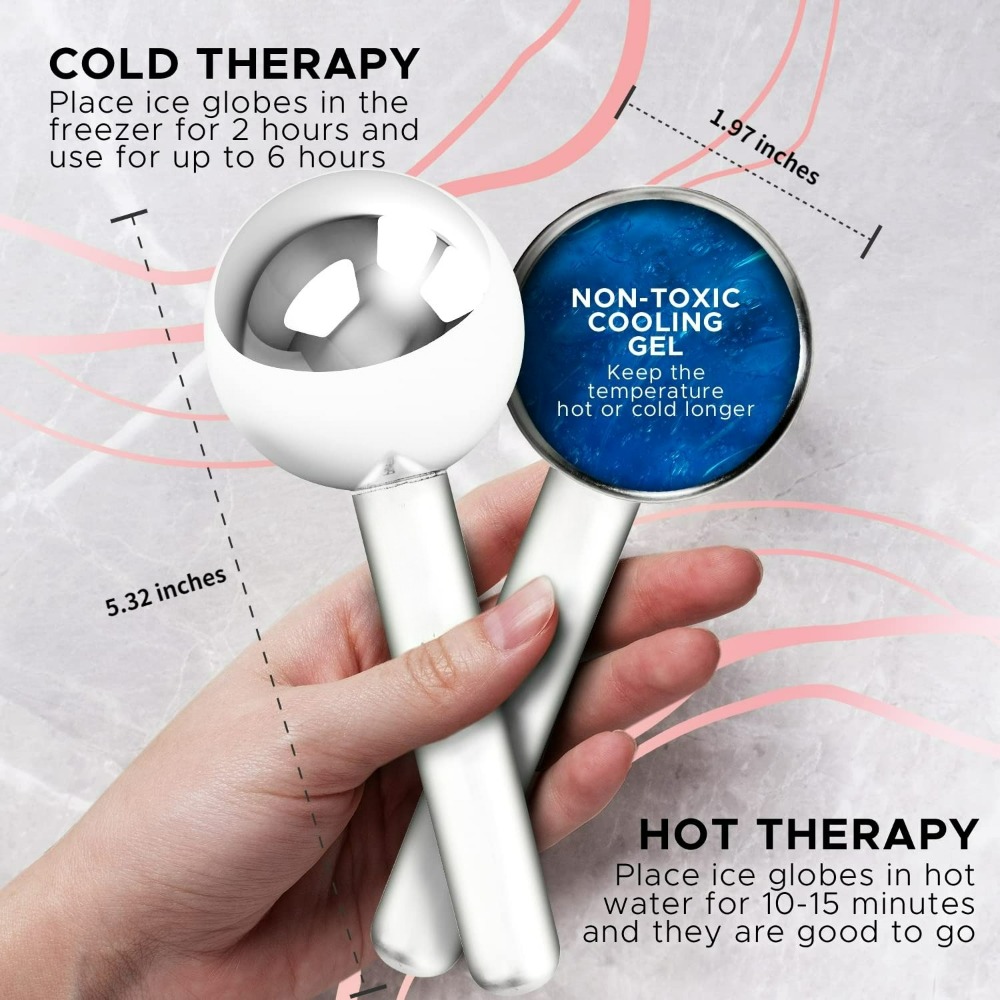 Cryo Face Massager Ice Globes  - огляд і ціна Face Ice Roller Puffiness