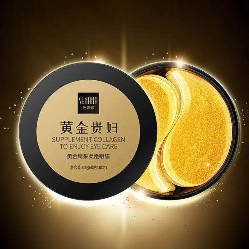 60pcs Golden Moisturizing Eye  - огляд і ціна Collagen Under Eye Patches