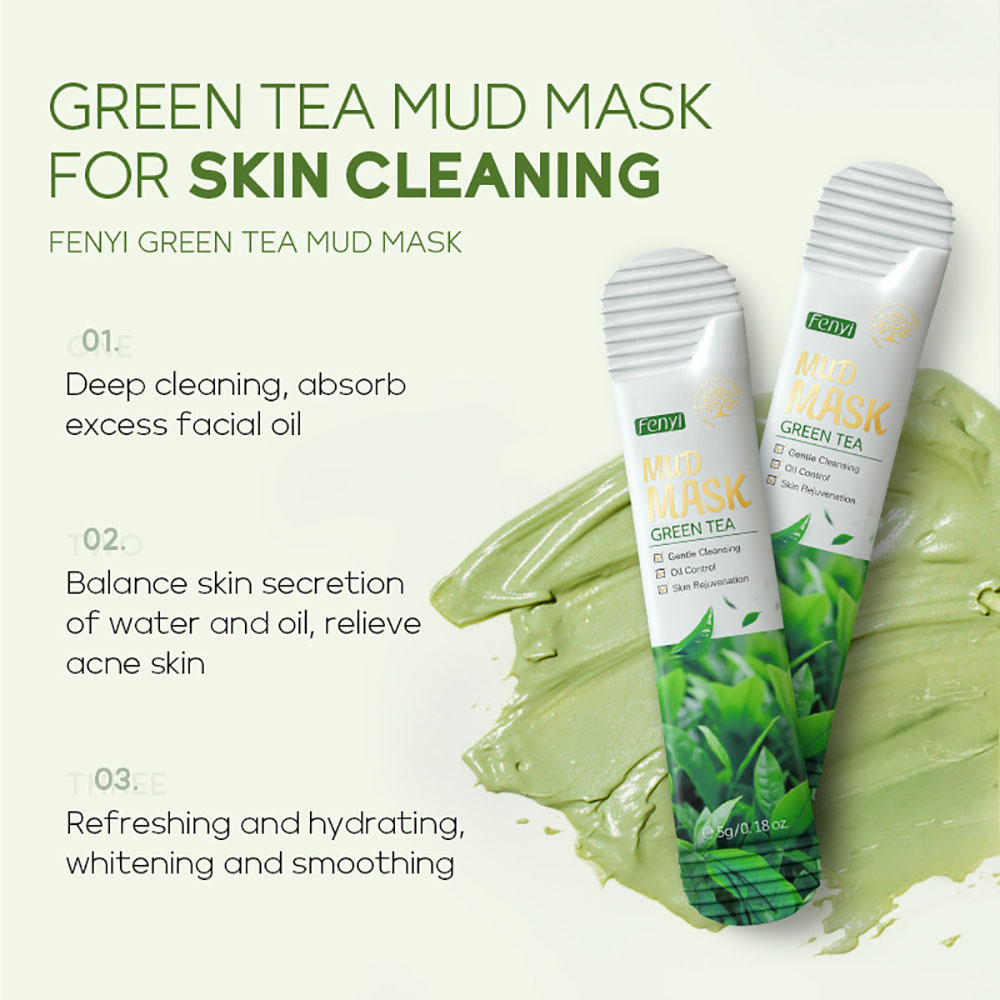 Fenyi Green Tea Clay Mask 5gx2 - огляд і ціна Green Tea Cleansing Clay Mask